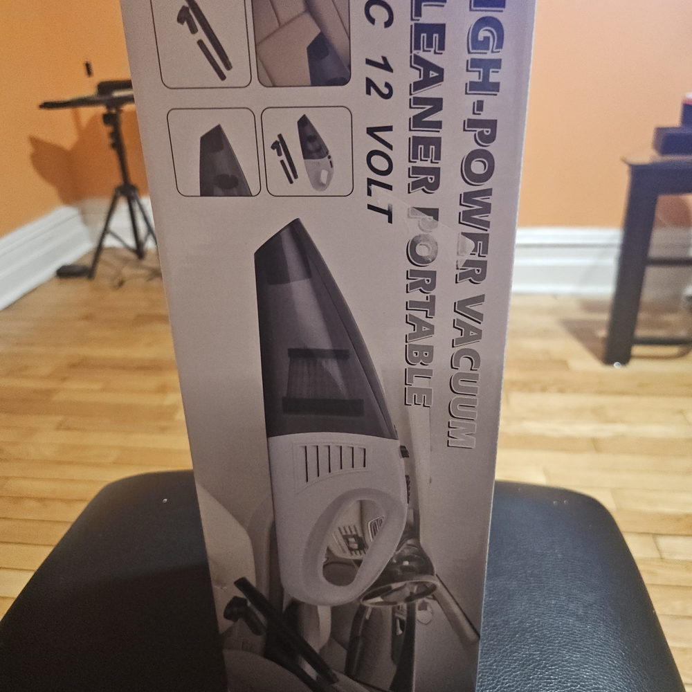 High-Power Portable Vacuum Cleaner - White